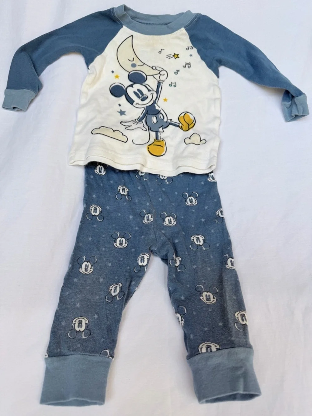 Disney Baby White and Black Printed Infant Top